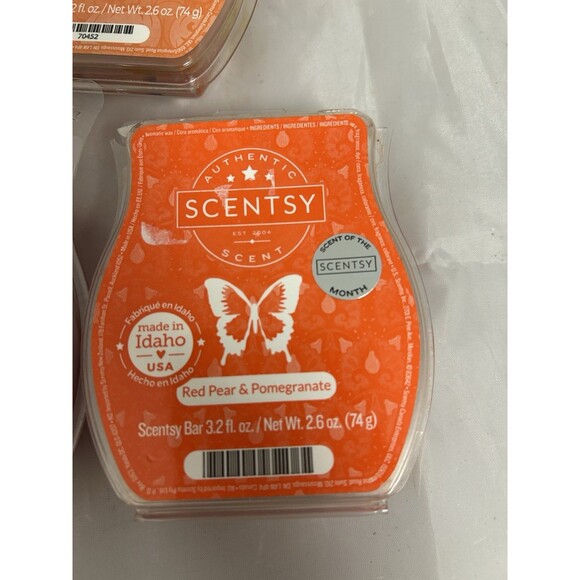 Scentsy Red Pear And Pomegranate, Oh Snapdragon, Scary Good Wax Bars Lot Of 3 - Picture 3 of 4